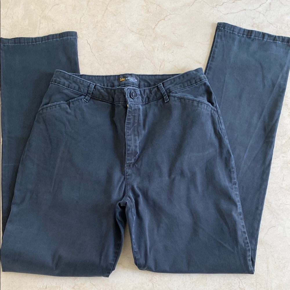 Lee Black Straight Cut Relaxed Fit Pants